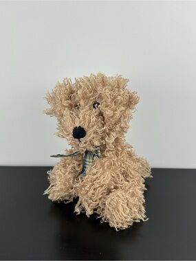 Animal Adventure Rare Curly Puppy Dog 7” Labradoodle Goldendoodle Plush Bow